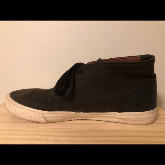 Mid-top sneaker in dark olive - Picture 5 of 7